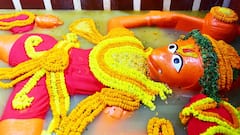 प्रयागराज में गंगा और यमुना ने किया बड़े हनुमान जी का जलाभिषेक, 5वीं बार मंदिर में घुसा पानी