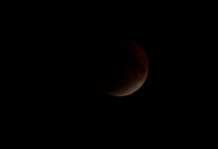 A blood moon was seen in Ranchi, Jharkhand. The shade of red during an eclipse depends on the level of dust, pollutants or volcanic ash present in the atmosphere. (ANI Photo)