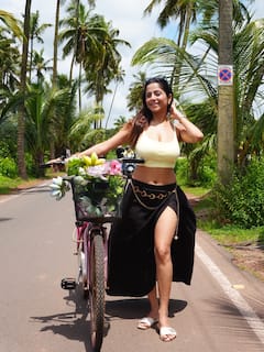 Kate Sharma Photo: ગોવામાં સાઈકલની સવારી કરતી જોવા મળી કેટ શર્મા,અભિનેત્રીનો જોવા મળ્યો હોટ અંદાજ