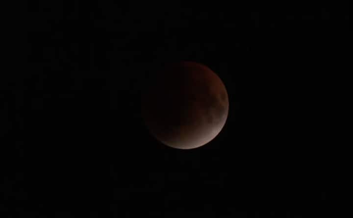 A blood moon was seen in Kolkata, West Bengal. A lunar eclipse occurs when the Earth positions itself directly between the sun and the moon, blocking sunlight from hitting the lunar surface. Unlike a solar eclipse, experts note it is entirely safe to observe with the naked eye. (ANI Photo)