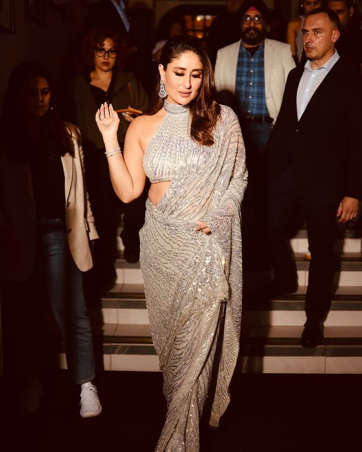 The overall aesthetic was regal Bollywood glam meets modern couture. Whether she was captured sipping a drink in the car or walking down a staircase like a queen owning her runway, Kareena exuded confidence, calm, and charisma.