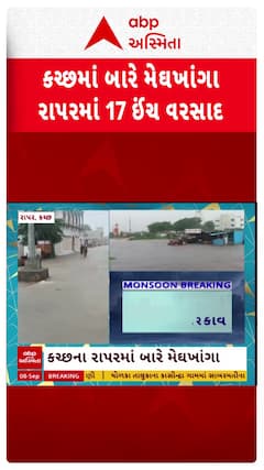 Kutch Rain: કચ્છમાં બારે મેઘખાંગા, રાપરમાં 17 ઈંચ ખાબક્યો વરસાદ