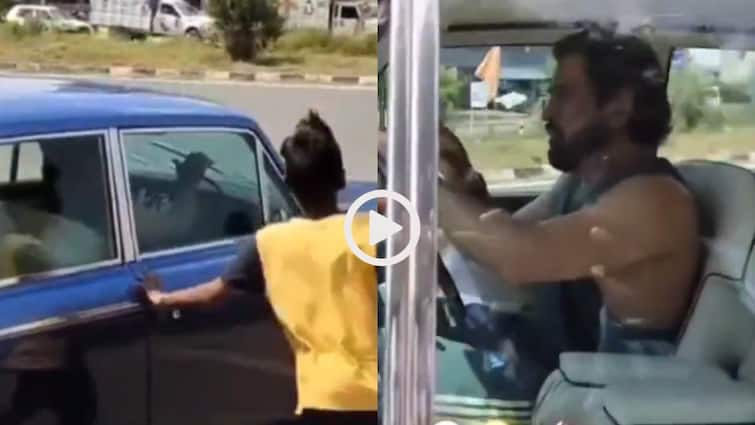 Video: रांची के सड़कों पर विंटेज Rolls-Royce दौड़ाते नज़र आए धोनी, पीछे भागे फैंस, वीडियो वायरल