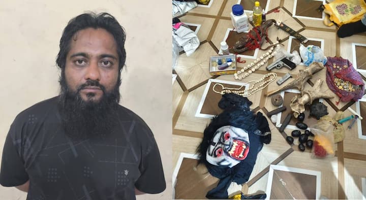 Chhatrapati Sambhajinagar: छत्रपती संभाजीनगर शहरात एमडी ड्रग्ज विकणाऱ्या पेडलरच्या घरात पोलिसांना चक्क जादूटोणा करण्यासाठी वापरली जाणारी जनावरांची हाडे तसेच कवट्यांची माळ मिळून आल्याने खळबळ उडालीय