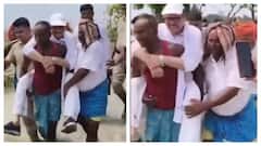 Congress MP 'Unable To Walk' Carried On Back To Inspect Flood-Hit Areas In Bihar: Watch