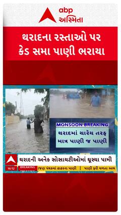 Tharad Waterlogging : થરાદના રસ્તાઓ પર ભરાયા કેડસમા પાણી, જુઓ શોર્ટ વીડિયો