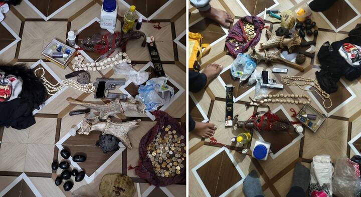 Chhatrapati Sambhajinagar: छत्रपती संभाजीनगर शहरात एमडी ड्रग्ज विकणाऱ्या पेडलरच्या घरात पोलिसांना चक्क जादूटोणा करण्यासाठी वापरली जाणारी जनावरांची हाडे तसेच कवट्यांची माळ मिळून आल्याने खळबळ उडाली आहे. तर पोलिसांनी त्याच्याकडून जप्त केलेल्या मुद्देमालात महादेवाची पिंड देखील सापडली आहे.