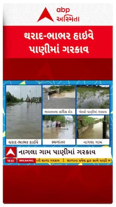 Tharad Flood : થરાદ-ભાભર હાઈવે પાણીમાં ગરકાવ, જુઓ શોર્ટ વીડિયો
