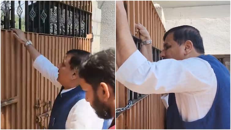AAP MP Sanjay Singh Scales Gate To Speak To Farooq Abdullah, Claims House Arrest In Srinagar AAP MP Sanjay Singh Scales Gate To Speak To Farooq Abdullah, Claims House Arrest In Srinagar