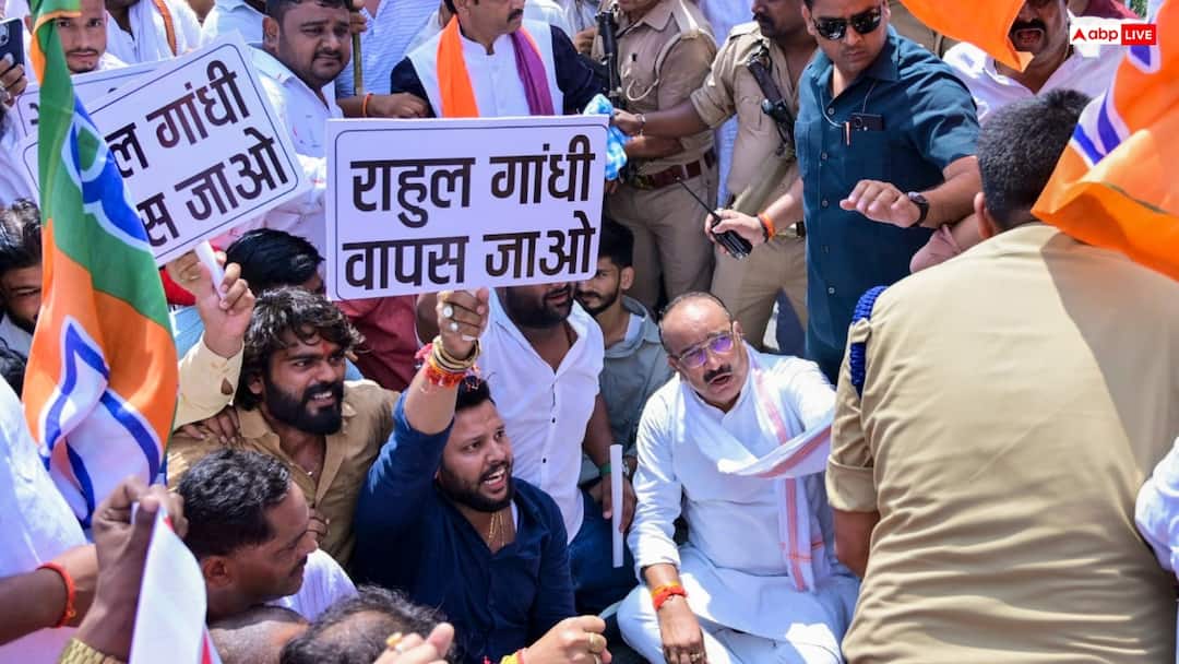 Rahul Gandhi visit bjp protest Raebareli police press note route diversion controversy रायबरेली में राहुल गांधी के दौरे पर बवाल, बीजेपी के विरोध के बाद अब पुलिस के प्रेस नोट ने मचाया हड़कंप