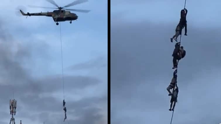 WATCH: Nepal Ministers Rescued By Army Helicopter Amid Fierce Protests