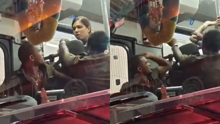 <div>BMTC Driver, Passenger Slap Each Other In Bus Near Bengaluru's Peenya; Video Sparks Uproar</div>