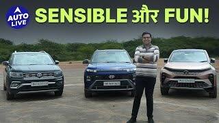 Most fun to drive compact SUVs: Creta N Line vs Taigun GT vs Curvv | Auto Live
