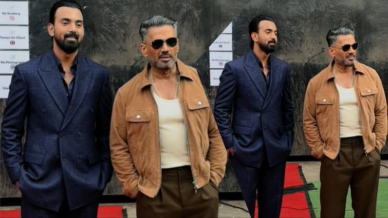 ससुर संग डैशिंग लुक में स्पॉट हुए केएल राहुल, यूजर्स बोले - ‘हैंडसम तो सुनील शेट्टी ही है..’