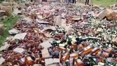 On Cam: Gandhinagar Officials Destroy 82,000 Bottles Of Seized Liquor Worth Rs 2.38 Cr