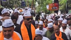 नाशिकच्या बिडी भालेकर मैदानात हजारो  मनसैनिक अन् शिवसैनिक दाखल होण्यास सुरुवात, मोर्चेकरांसाठी खास जेवणाचीही व्यवस्था