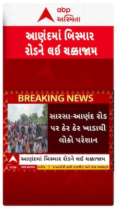 Anand protest: આણંદમાં બિસ્માર રોડ રસ્તાથી ત્રસ્ત જનતાની આખરે ખૂટી ધીરજ, સારસા ચોકડી પર સ્થાનિકોનો ચક્કાજામ
