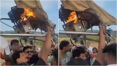 CM Mohan Yadav's Hot Air Balloon Catches Fire In MP's Mandsaur; Video Surfaces