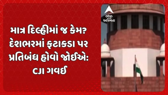 SC On Fire Crackers: માત્ર દિલ્હીમાં જ કેમ? દેશભરમાં ફટાકડા પર પ્રતિબંધ હોવો જોઈએ: CJI ગવઈ