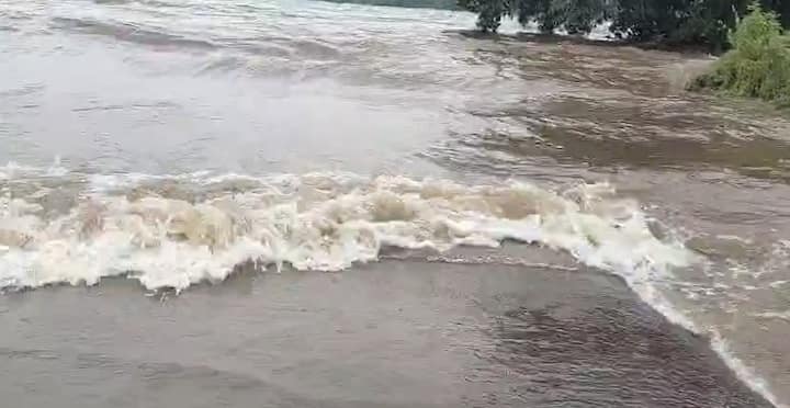 जायकवाडी धरण क्षेत्रात शनिवारी दुपारपासून मुसळधार पावसाने हजेरी लावली.