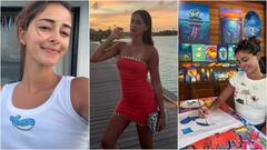 मालदीव में वेकेशन एंजॉय करते हुए अनन्या पांडे की तस्वीरें हुईं वायरल ,पेंटिंग के हुनर ने बनाया फैंस को दीवाना