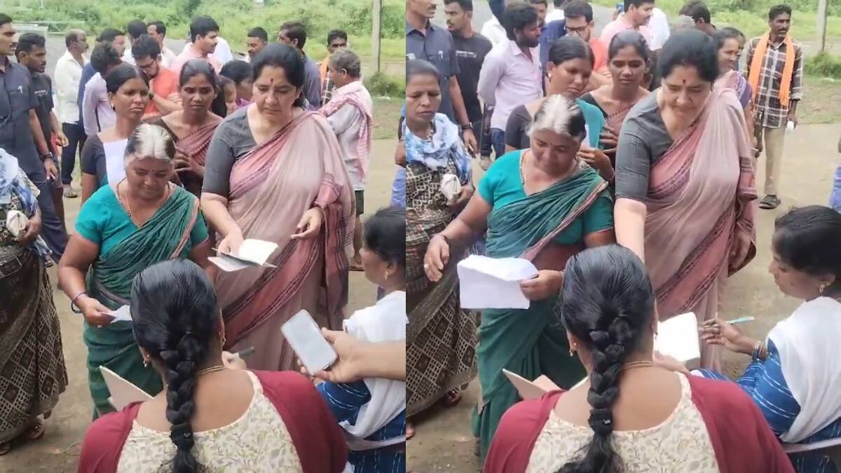 Satyavathi Rathod in Queue for Urea: యూరియా కోసం క్యూలైన్లో నిల్చున్న మాజీ మంత్రి సత్యవతి రాథోడ్, ప్రభుత్వంపై విమర్శలు