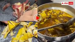 ये रेसिपी देखकर ही आजाएगी उल्टी! आंटी ने आलू और केले के छिलके से बना डाला ब्लैक सॉस पास्ता- वीडियो वायरल
