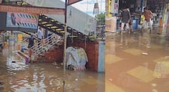 Indapur News : इंदापूर बस स्थानकातील व्यापारी संकुल आवारात पाणीच पाणी; व्यापाऱ्यांच्या दुकानात पाणी शिरल्याने नुकसान