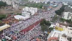 PHOTO : बंजारा समाजाचा धडकी भरवणारा मोर्चा, ड्रोन दृश्यांनी लक्ष वेधलं