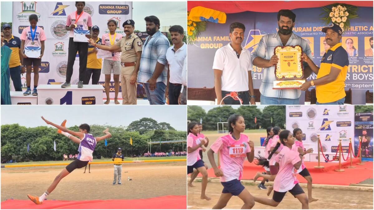 விழுப்புரத்தில் தடகள போட்டி: களத்தில் வேகத்தை காட்டிய மாணவர்கள் !