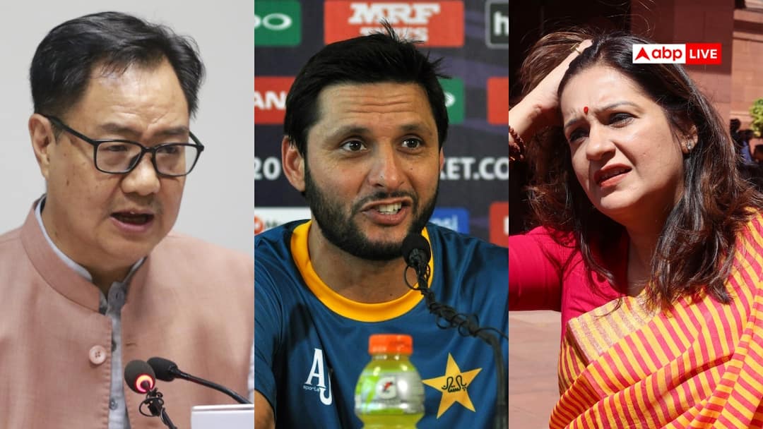 शाहिद अफरीदी के वीडियो पर किरेन रिजिजू पर भड़कीं प्रियंका चतुर्वेदी, 'मंत्री जी...' Kiren Rijiju Shares Shahid Afridi Video on Rahul Gandhi Priyanka Chaturvedi Says sit this one out Mantriji शाहिद अफरीदी के वीडियो पर किरेन रिजिजू पर भड़कीं प्रियंका चतुर्वेदी, 'मंत्री जी...'