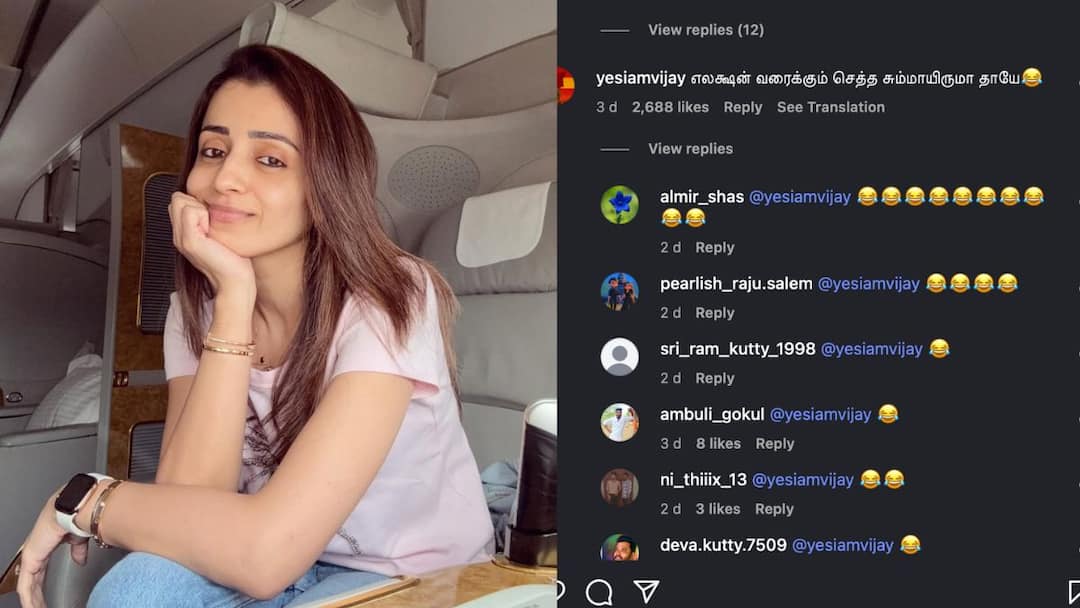 எலக்‌ஷன் வர நீ செத்த  சும்மா இரு தாயே..த்ரிஷா வெளியிட்ட புகைப்படம்..கமெண்டில் கதறும் தவெக தொண்டர்கள்