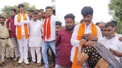 बीड जिल्ह्यात ढगफुटी, शेती पिकांचं मोठं नुकसान, मनोज जरांगे पाटील शेतकऱ्यांच्या बांधावर, नुकसान भरपाई देण्याची मागणी 