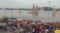 Pandharpur Rain: चंद्रभागा दुथडी भरून वाहू लागली, वाळवंटातील सर्व मंदिरे पाण्याखाली, PHOTO