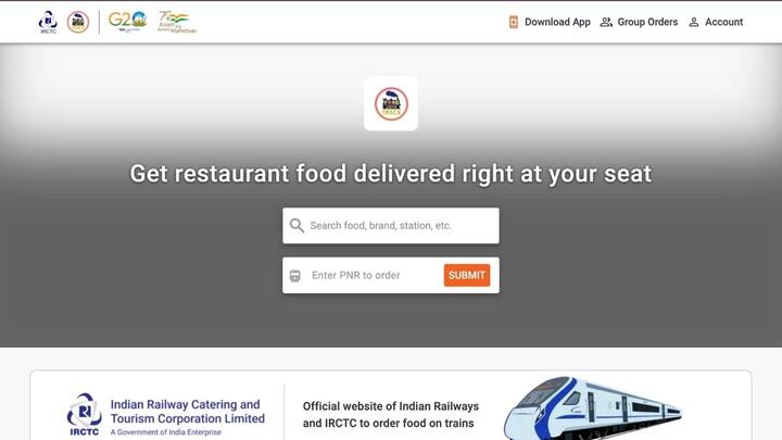 You can use the service of e-catering by visiting https://www.ecatering.irctc.co.in/ or you can order food by calling 1323 number .. You will need your mobile number, email ID and PNR number to order from the website. Food will be taken to your seat after the order.