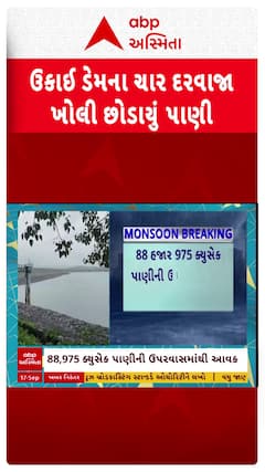 Ukai Dam: ઉકાઈ ડેમના ચાર દરવાજા ખોલી છોડાયું પાણી