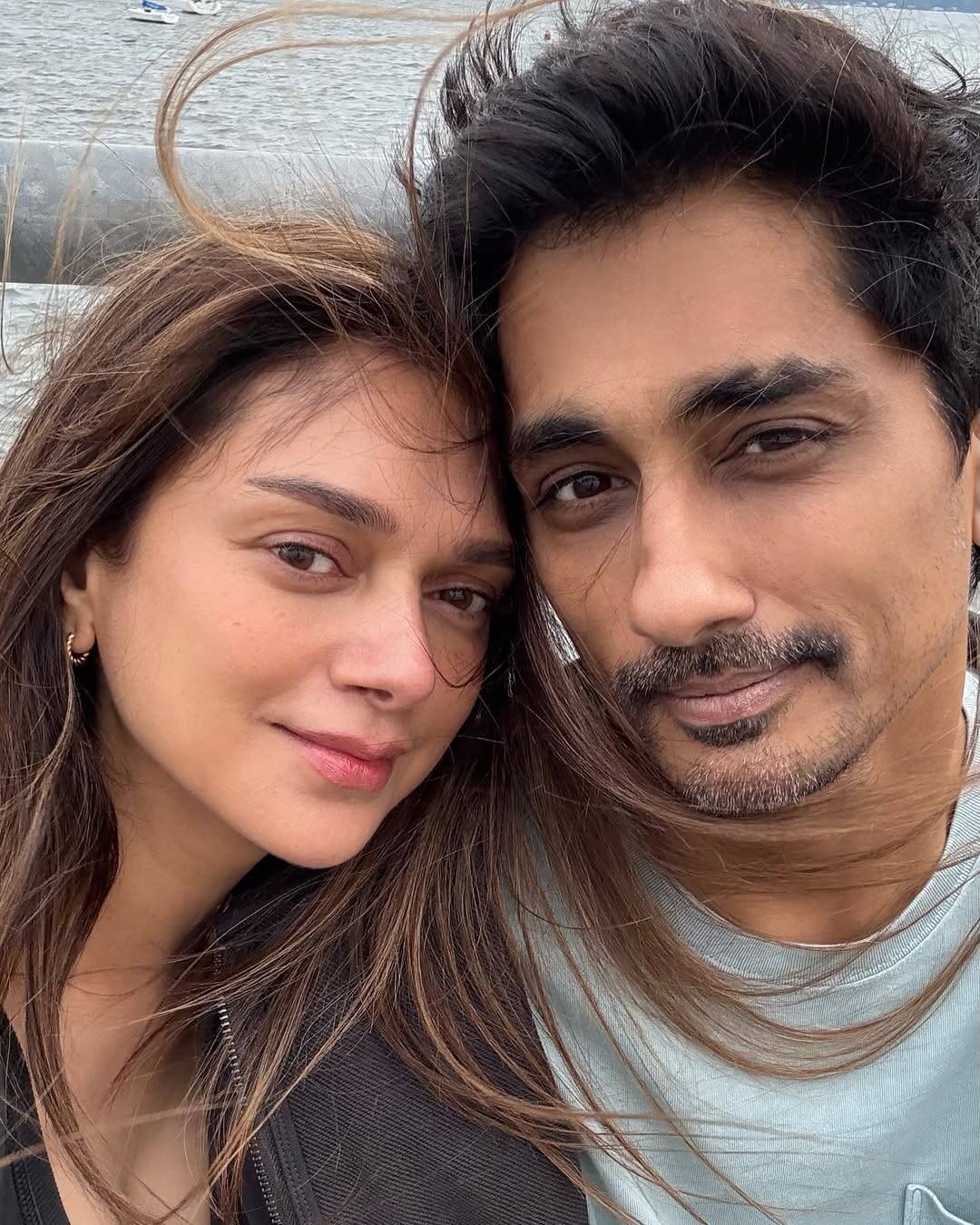 People are congratulating Aditi and Siddharth on the wedding anniversary by commenting on photos.