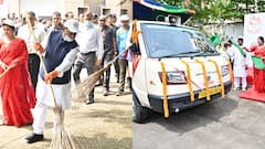 CM विष्णु देव साय ने झाड़ू उठाकर की सफाई, डोर-टू-डोर कचरा कलेक्शन वाहनों को किया रवाना