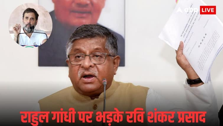 वोट चोरी के आरोपों पर बोले रविशंकर प्रसाद- ‘राहुल गांधी न कानून समझते हैं, न…’ वोट चोरी के आरोपों पर बोले रविशंकर प्रसाद- ‘राहुल गांधी न कानून समझते हैं, न…’