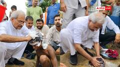 BJP सांसद जनार्दन मिश्रा ने गरीब बच्चों को नहलाया, कपड़े धोए, वीडियो वायरल