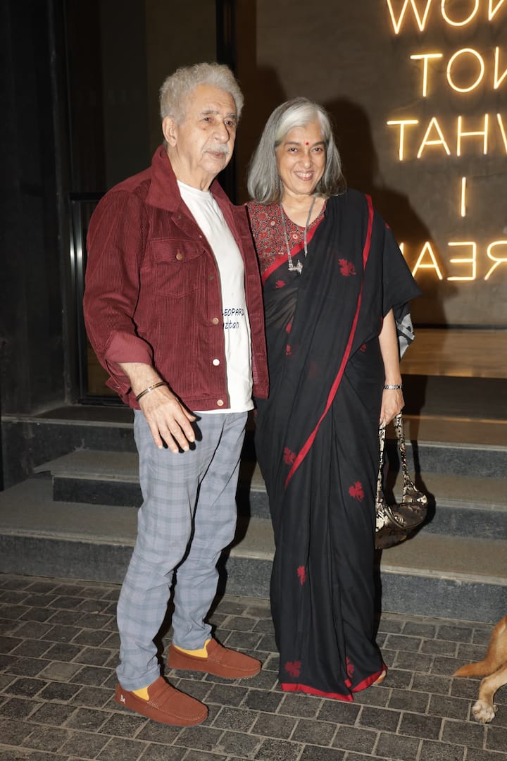 हिंदी सिनेमा के दिग्गज एक्टर नसीरुद्दीन शाह अपनी वाइफ और बेहतरीन एक्टर रत्ना पाठक संग नजर आए. दोनों की बॉन्डिंग बहुत ही कमाल की है.