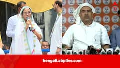 প্যান্ডেল উদ্বোধনে বৃষ্টি, কাপড়ে মাথা ঢেকে মমতা জানালেন, টনসিল ফুলেছে, ‘হিজাব পরেছেন’, বললেন শুভেন্দু