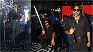 Pawan Kalyan - OG Concert Photos: 'ఓజీ' ప్రీ రిలీజ్‌ ఈవెంట్‌లో పవన్ కళ్యాణ్ ఫోటోలు - కటానాతో మామూలు హంగామా చేయలేదుగా