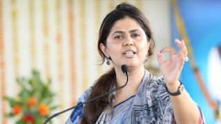 मुंडे साहेब जिल्ह्यात आले की पाऊस पडायचा,  आता मी आले की पडला; पंकजा मुंडे यांचे भावनिक भाषण 