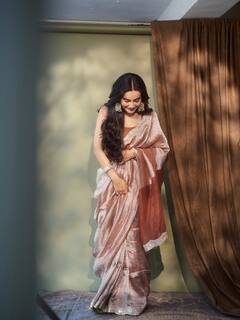 Brown Hues And Golden Jhumkas: Surbhi Jyoti’s Traditional Look Turns Heads