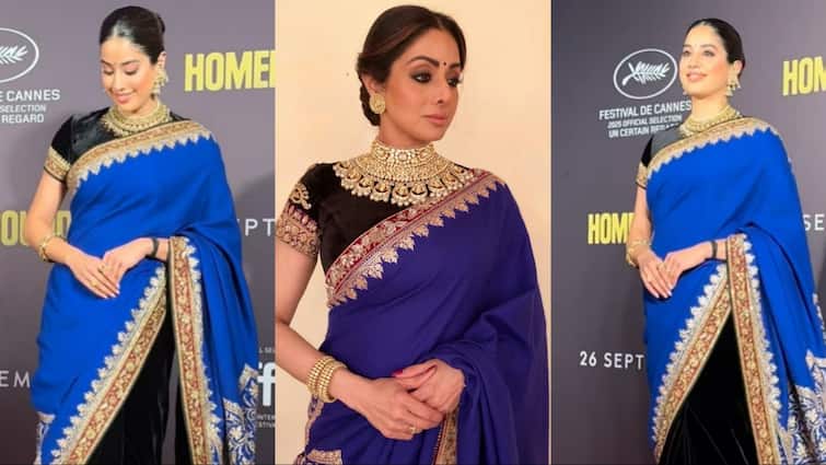 Homebound screening: मां श्रीदेवी की सालों पुरानी साड़ी में सजधजकर पहुंचीं जाह्नवी कपूर, यहां देखें 10 तस्वीरें