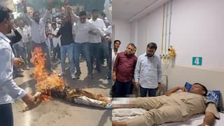 छिंदवाड़ा: यूथ कांग्रेस ने जलाया चुनाव आयोग का पुतला, आग भड़कने से 4 पुलिसकर्मी झुलसे