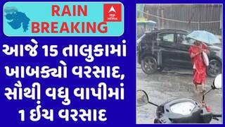 Gujarat Rain Data : આજે 15 તાલુકામાં ખાબક્યો વરસાદ, સૌથી વધુ વાપીમાં 1 ઇંચ વરસાદ