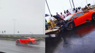 Mumbai Lamborghini Crash: मुंबई कोस्टल रोड पर लैंबॉर्गिनी का एक्सीडेंट, लग्जरी कार के उड़े परखच्चे, बाल-बाल बचा ड्राइवर!