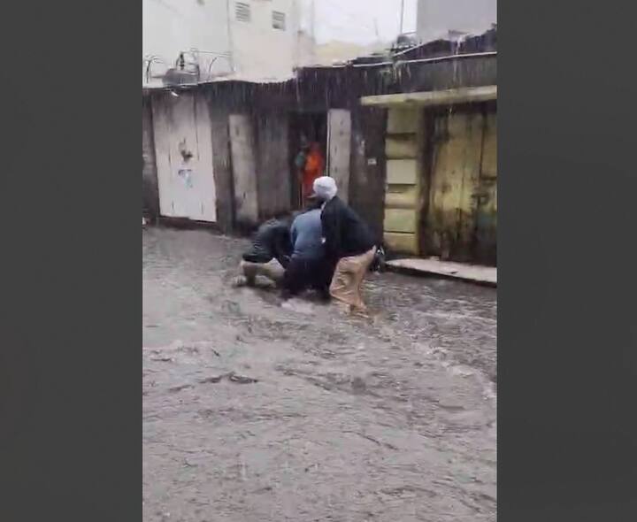 लातूर शहरातील जुना गाव भागात या पावसाने चित्रच पलटून टाकलं